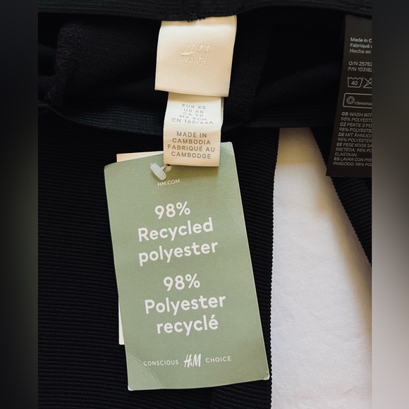 NWT H&M Slit-Hem Textured Legging Pants - Picture 11 of 15